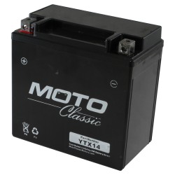 YTX14 Moto Classic Battery Left Profile